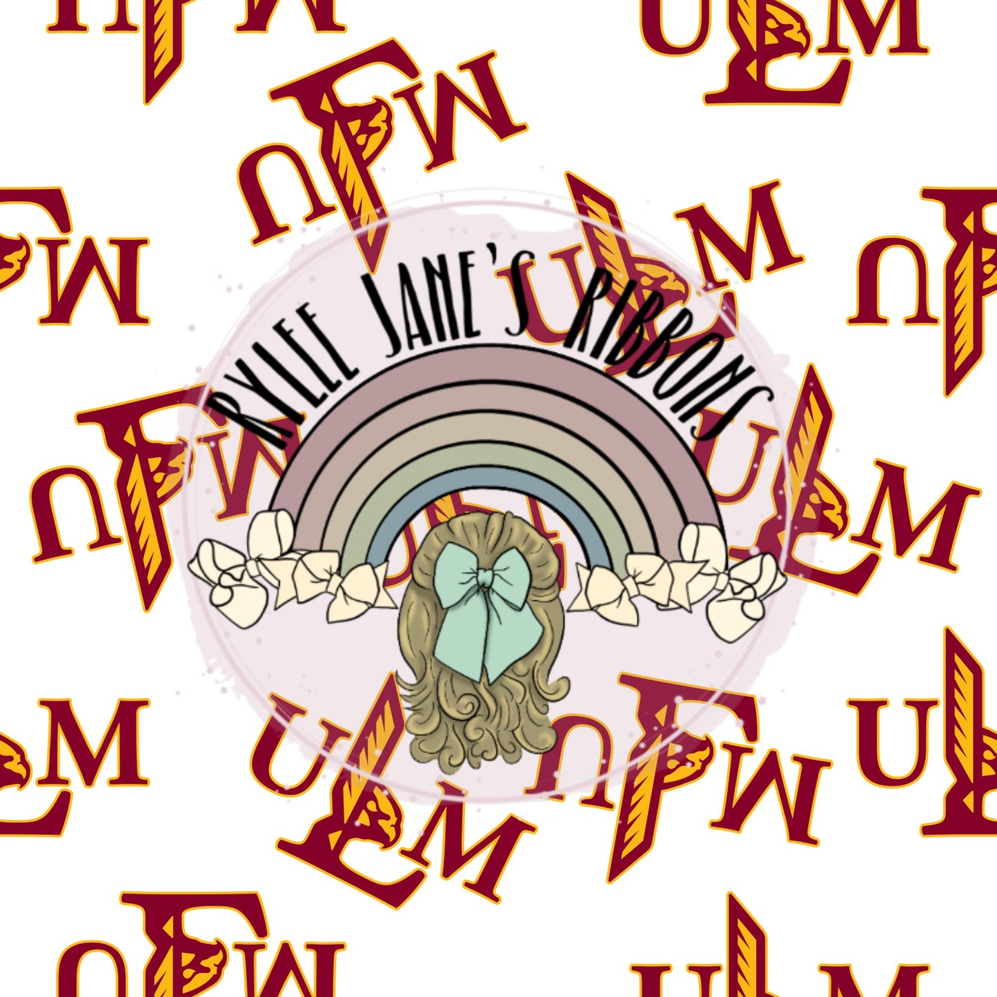 Medium Custom School Logo/ Organization Bow