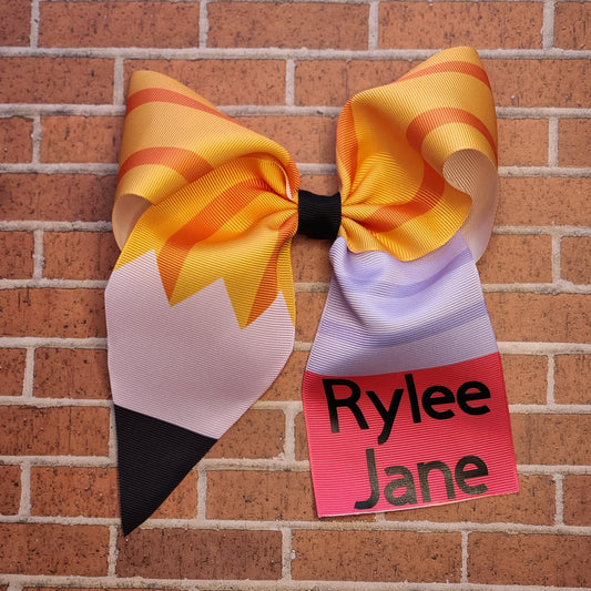 *NEW* Pencil Bow (Vinyl must be added for name)