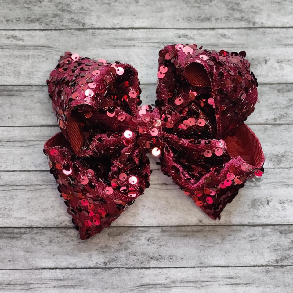 Burgundy Sequins (Large)