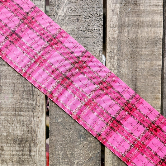 Pink & Gold Plaid (Large)