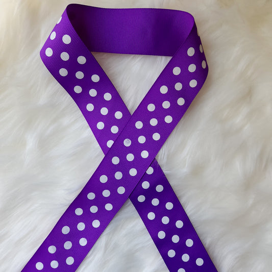 Purple w/ White Polka Dots (Mini)